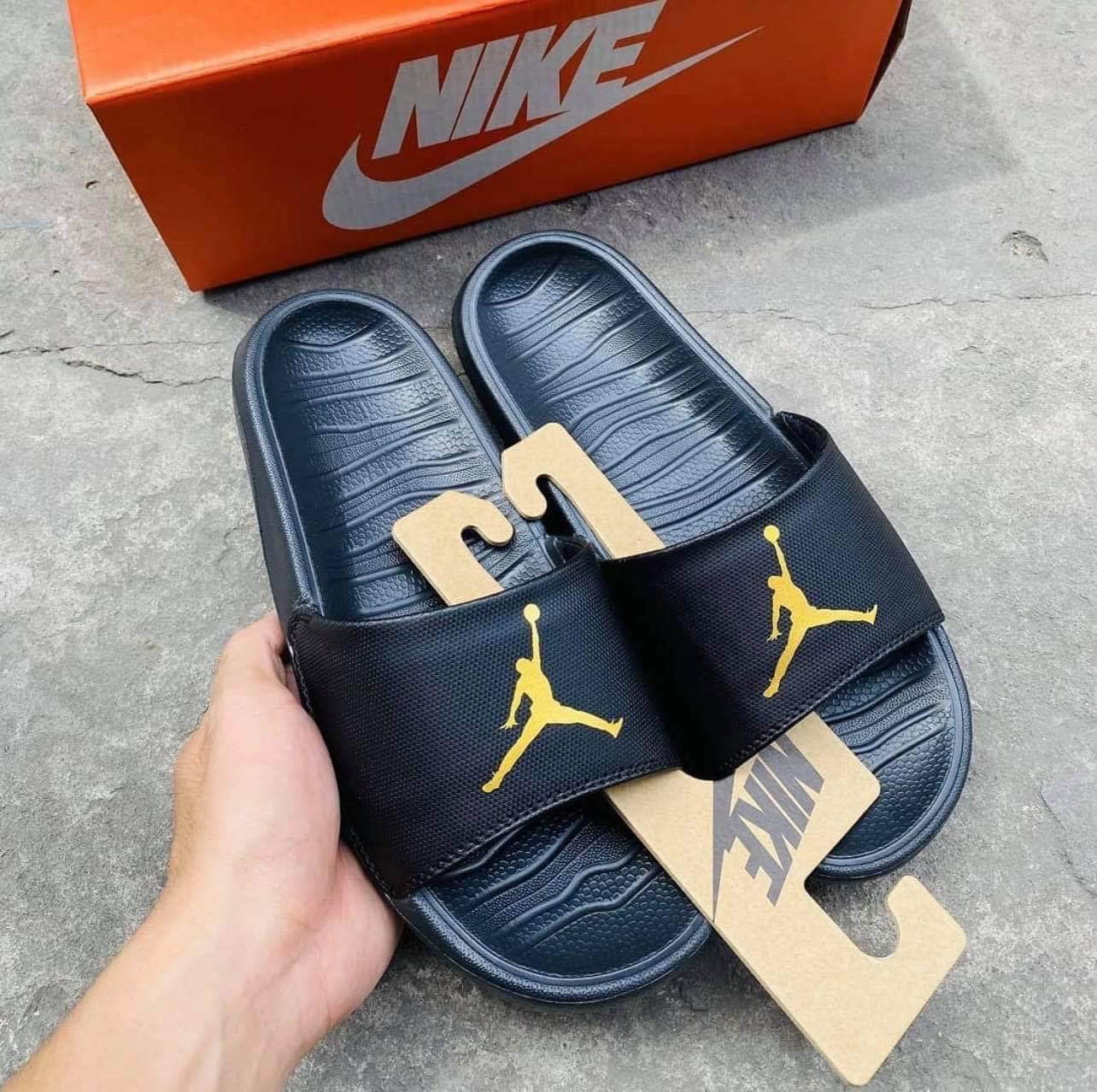 Jordan Summer Slippers Μαύρο- Κίτρινο