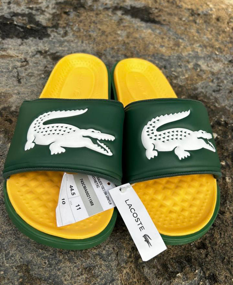 Lacoste Summer Slippers Green-Yellow