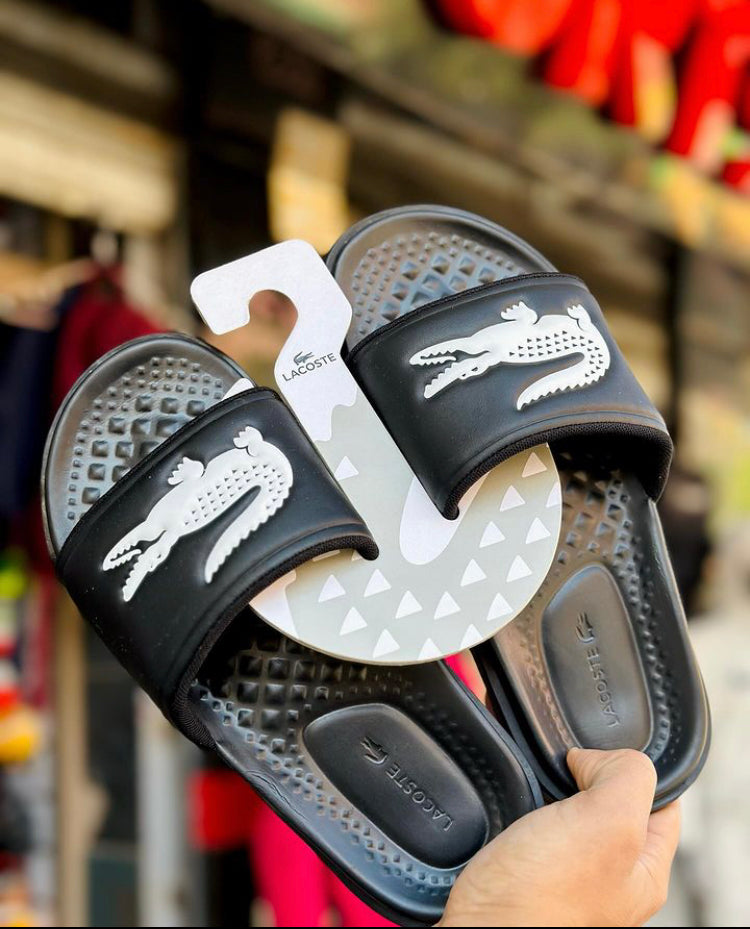 Lacoste Summer Slippers Μαύρο