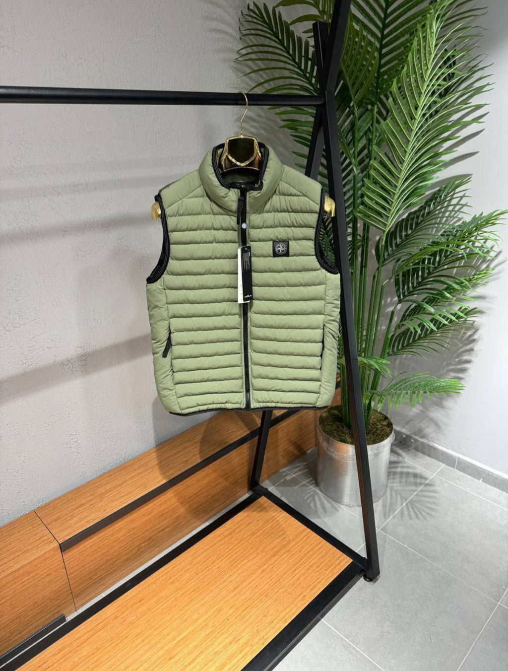 Stone Island Vest Αμάνικο Χακί jacket