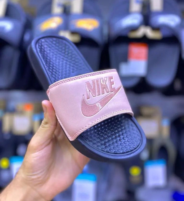 Nike Summer Slippers Ροζ- Μαύρο