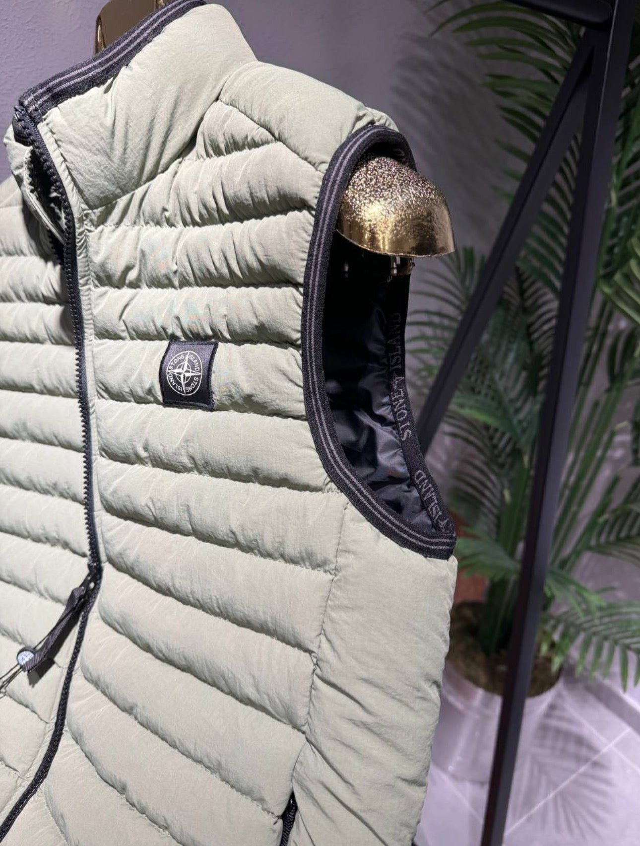 Stone Island Vest Αμάνικο Χακί jacket